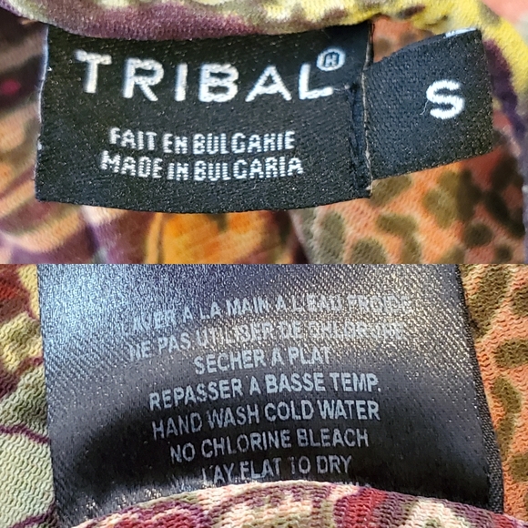 3/$20 Tribal | Inside-Out Ruched Patterned Tank - Picture 3 of 6